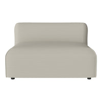 Neutral beige sofa with smooth, modern lines and a minimalist design. Perfect for contemporary decor.