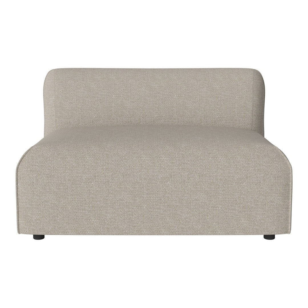 Light beige sofa with a smooth, minimalist design; perfect for modern decor.