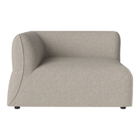 Beige upholstered sofa with a smooth, minimalist design and subtle texture, perfect for modern interiors.