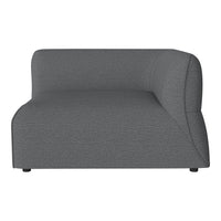 Gray upholstered sofa with a smooth texture and modern, minimalist design. Perfect for contemporary interiors.