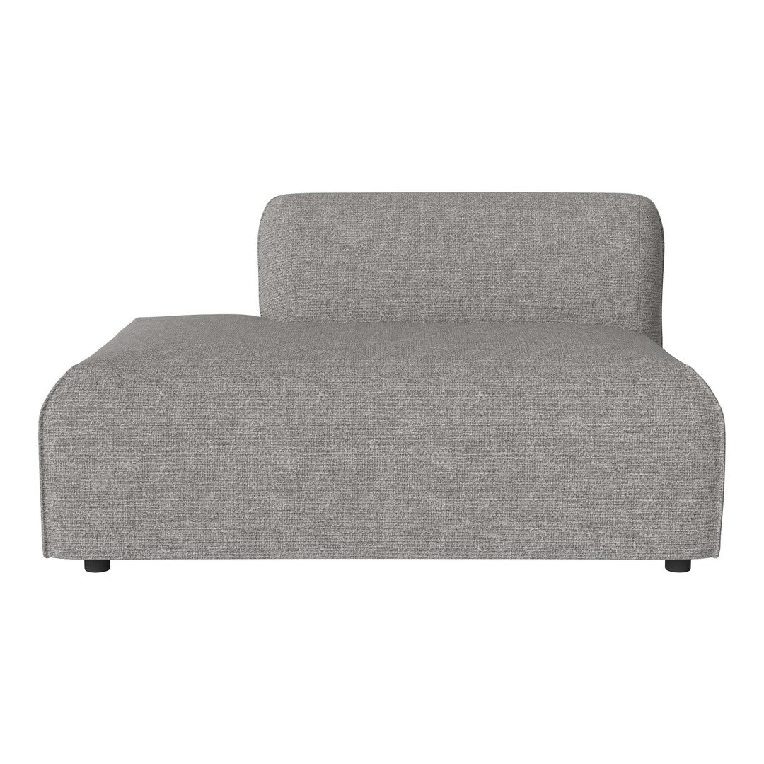 Gray fabric lounge chair with a minimalist design and smooth, modern lines. Perfect for contemporary spaces.