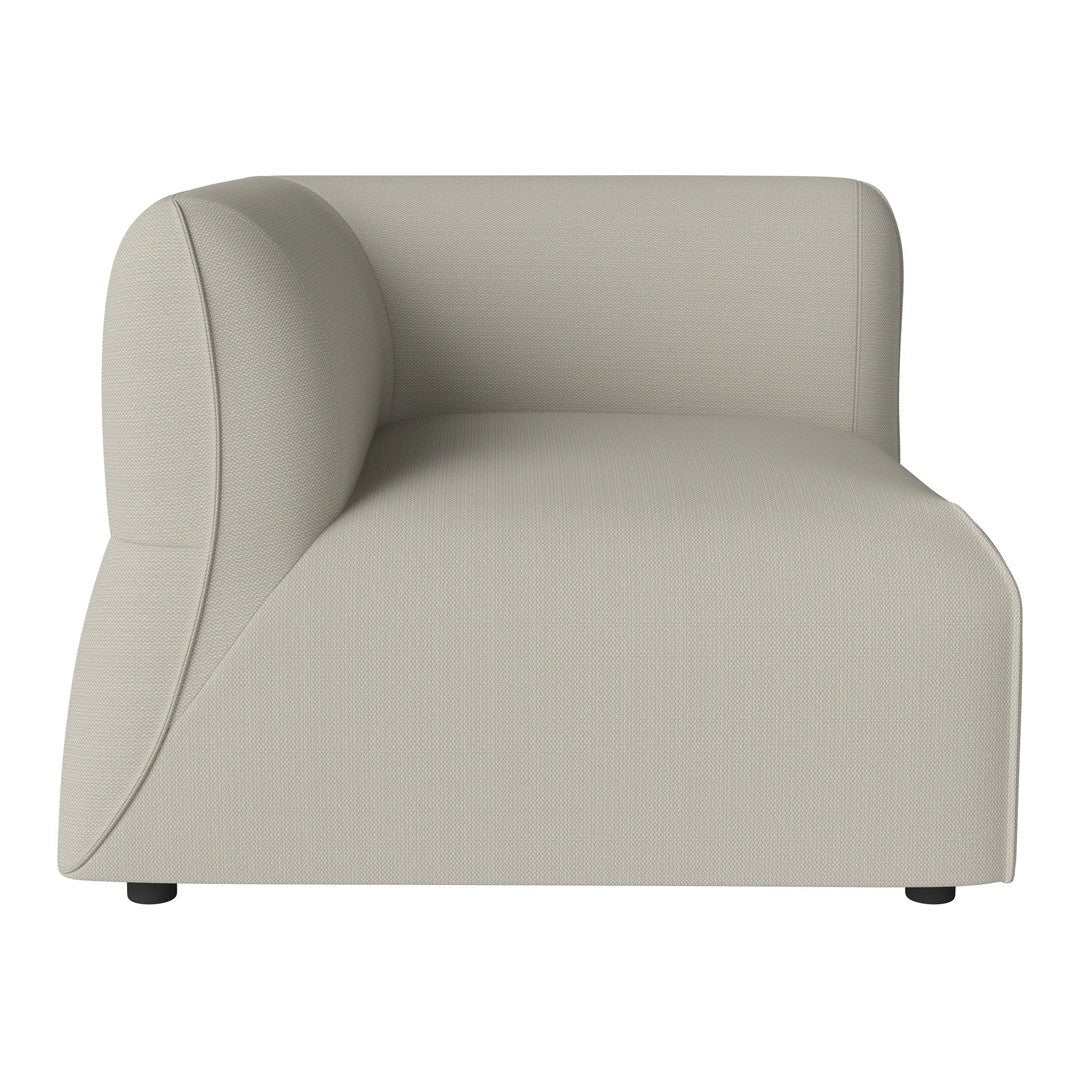 Beige modern sofa with a smooth, minimalist design and subtle curved lines, perfect for contemporary decor.