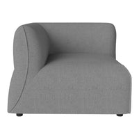 Gray upholstered modular sofa with smooth, minimalist design and subtle texture. Perfect for modern interiors.
