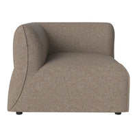 Brown textured lounge chair with curved back and smooth upholstery. Ideal for modern living spaces.