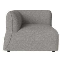 Gray upholstered accent chair with a sleek, minimalist design and subtle texture. Perfect for modern interiors.
