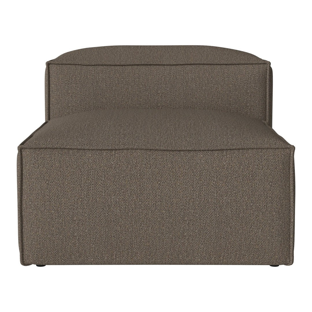 Brown textured single seat ottoman, featuring a simple and modern design with clean lines.