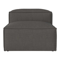 Gray upholstered accent chair with clean lines and a minimalist design. Perfect for modern home decor.