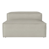 Light gray modular sofa with subtle horizontal ribbed pattern, offering a modern and stylish look for any space.