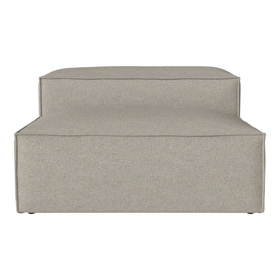 Textured light gray fabric sofa with minimalist design and subtle detailing, perfect for modern interiors.
