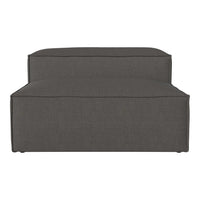Gray upholstered sofa with a minimalist design and clean lines. Perfect for modern living spaces.