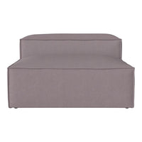Gray modern sofa with clean lines and a minimalist design, featuring a solid fabric pattern.