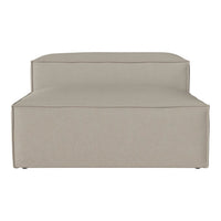 Beige upholstered sofa with minimalist design and subtle piping detail, perfect for modern decor.