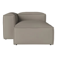 Contemporary beige modular sofa with clean lines and a minimalist design. Perfect for modern decor.