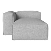 Gray upholstered modular sofa with a textured, subtle pattern, ideal for modern interiors.