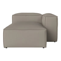Beige minimalist modular sofa with smooth lines and a contemporary design, perfect for modern living spaces.