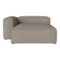 Light grey modern sectional sofa with clean lines and a minimalist design, perfect for contemporary decor.