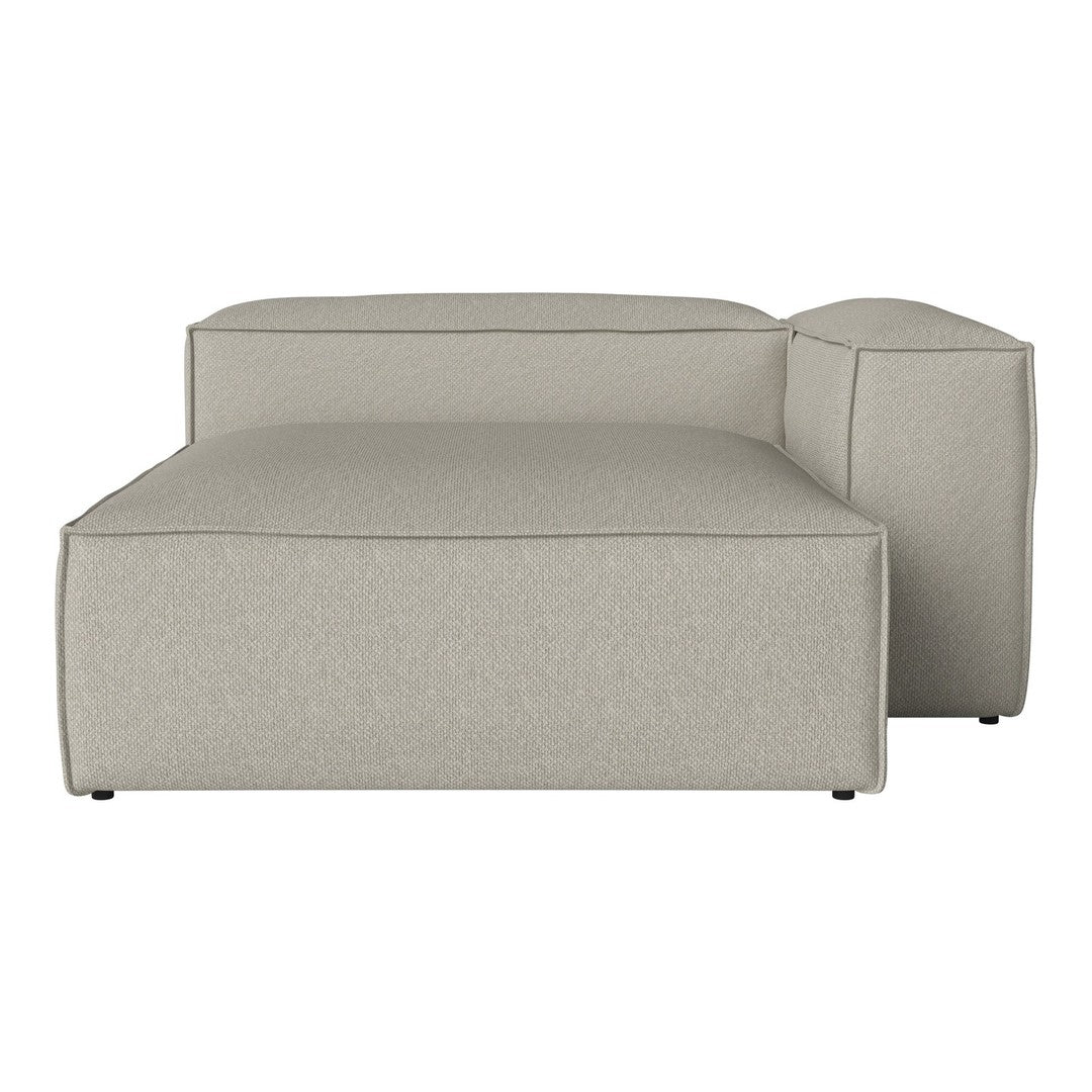 Light beige modular sofa with a smooth, sleek fabric and minimalist design. Perfect for modern interiors.