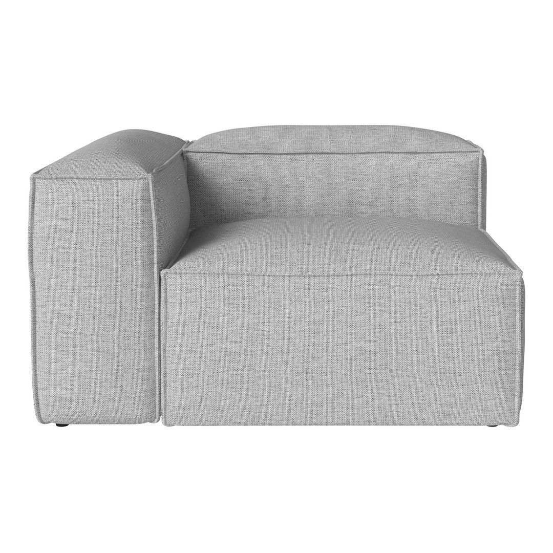 Gray fabric modular sofa with a textured pattern and clean lines, ideal for modern living spaces.