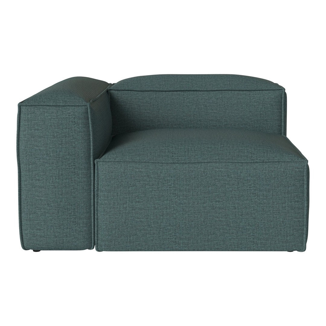 Teal modular couch with a textured pattern, offering modern and versatile seating options for stylish interiors.