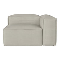 Light gray sofa with subtle ribbed texture and clean, modern lines. Perfect for contemporary interiors.