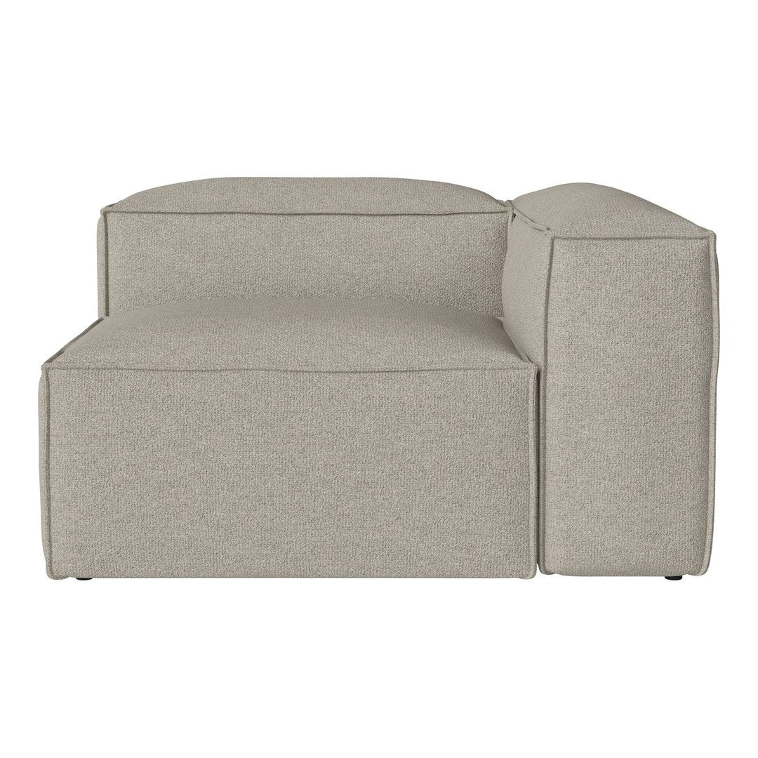 Textured light gray sofa with modern, minimalist design and soft, neutral fabric. Perfect for contemporary interiors.