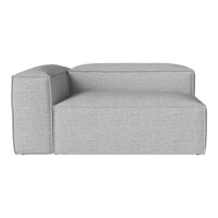 Gray sectional sofa with a modern, sleek design and subtle textured fabric. Ideal for contemporary living spaces.