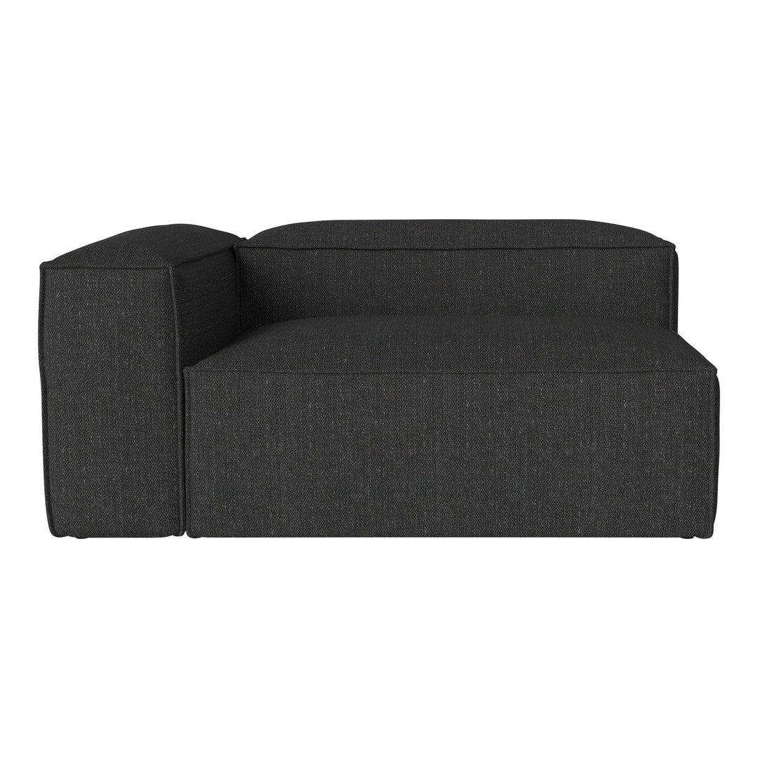 Modern dark gray upholstered sofa with clean lines and a subtle textured pattern. Perfect for contemporary decor.