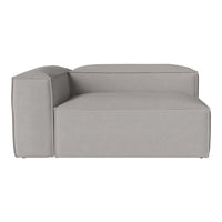 Gray sectional sofa with a smooth, textured fabric and minimalist design. Perfect for modern living spaces.