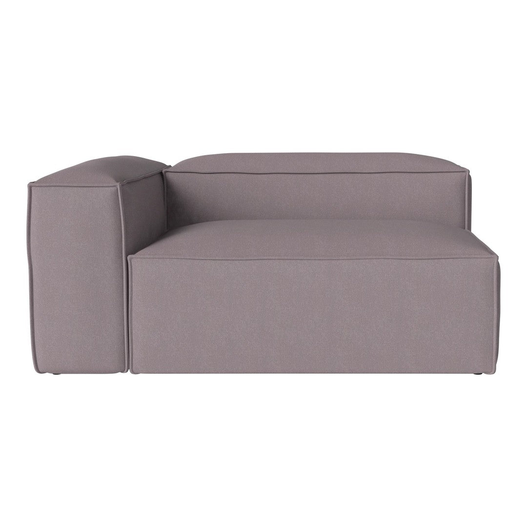 Gray modular sofa with a sleek, minimalist design and soft, smooth fabric texture. Perfect for modern interiors.