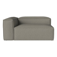 Gray upholstered modular sofa with a clean, modern design and textured fabric pattern. Ideal for contemporary interiors.