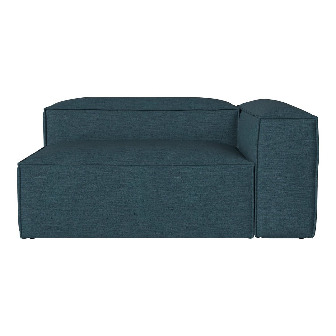 Teal modern sofa with a textured fabric pattern, featuring clean lines and a minimalist design. Perfect for contemporary spaces.
