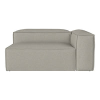 Light gray fabric upholstered modular sofa with clean, modern lines and a textured pattern. Ideal for contemporary decor.