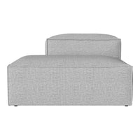 Light gray modular sofa with a textured fabric pattern, offering a modern and minimalist design.