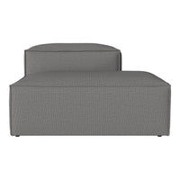 Gray upholstered modular chaise lounge with a textured pattern, perfect for modern living spaces.