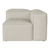 Beige modular sofa with a smooth, textured fabric and clean, modern lines. Perfect for contemporary interiors.