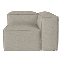 Neutral beige sectional sofa with a sleek, minimalist design and textured fabric. Perfect for modern interiors.