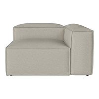 Light gray sectional sofa with a sleek, solid pattern and modern design, perfect for contemporary spaces.