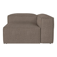 Modern brown fabric corner sofa with a simple, textured pattern, ideal for contemporary living spaces.