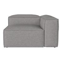 Gray woven upholstery with a clean, modern design. Perfect for minimalist and contemporary decor.
