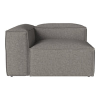 Gray modular couch with a textured fabric and clean, modern lines for a contemporary look.