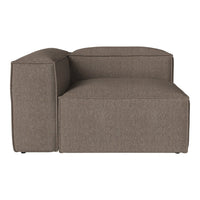 Brown textured fabric corner sofa with a modern design and clean lines. Perfect for contemporary living spaces.