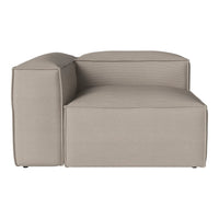 Beige modular couch with smooth, textured fabric and modern, minimalist design. Perfect for contemporary living spaces.