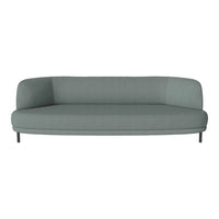 Soft seafoam green sofa with a smooth, minimalist design and subtle textured fabric. Perfect for modern interiors.