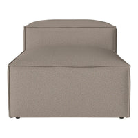 Neutral beige chaise lounge with a smooth, minimalist texture, perfect for modern decor.