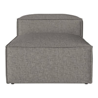 Gray upholstered chair with a subtle textured pattern and clean lines, perfect for modern decor.