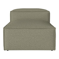 Olive green textured chaise lounge with a minimalistic design. Perfect for modern home decor.
