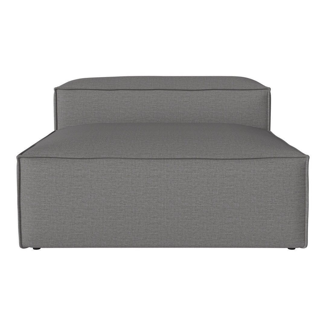Cozy gray sectional sofa with a sleek, minimalist design and textured fabric finish. Perfect for modern decor.