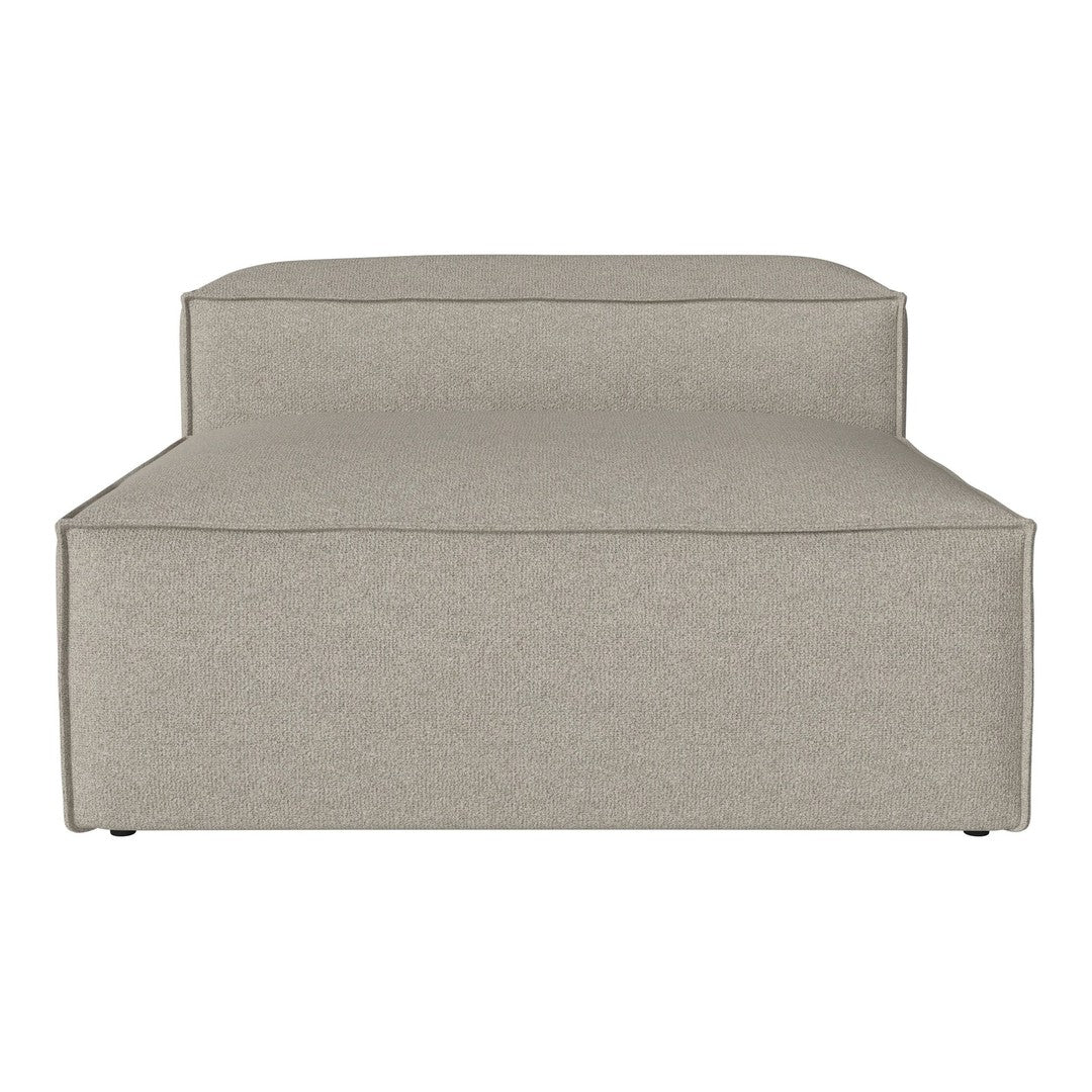 Light beige sofa with a smooth, modern design and no distinct patterns, perfect for minimalist decor.