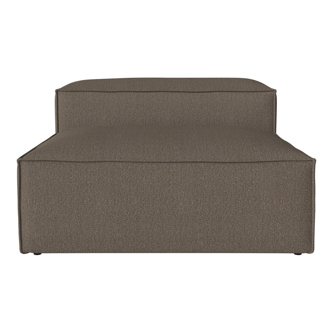 Brown textured sectional sofa with a minimalist design, perfect for modern living spaces.