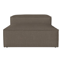 Brown textured sectional sofa with a minimalist design, perfect for modern living spaces.